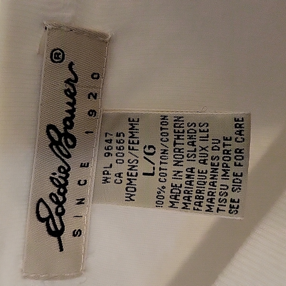Eddie Bauer Women's Large White Short Sleeve Tee - Picture 4 of 6